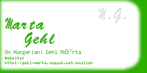 marta gehl business card